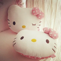 Hellokitty Hello Kitty màu hồng điểm sóng bắt đầu hàng gia dụng đệm gối cartoon kt ngày món quà miễn phí vận chuyển - Trở lại đệm / Bolsters gối sofa
