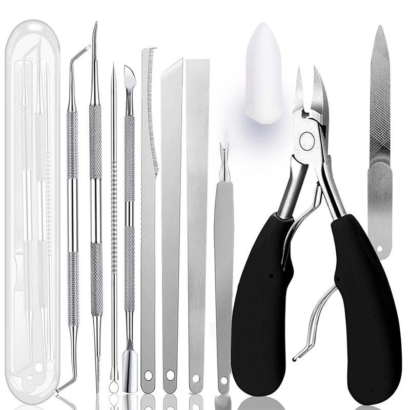 10-Piece Stainless Steel Eagle-Beak Nail Clippers and Toenail File Set, Nail Picker, in Stock, Can Be Labeled on Behalf of the Customer