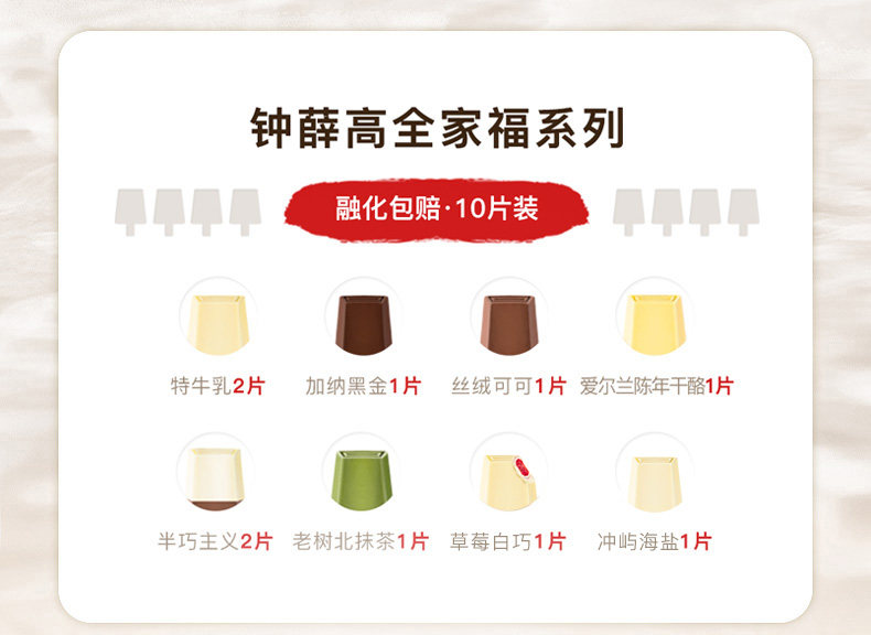 钟薛高 全家福系列冰淇淋雪糕 8种口味11片装 图1