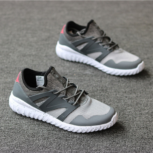 Foreign trade men's running shoes sports shoes lace-up casual shoes knitted surface lightweight soft bottom MD shock-absorbing non-slip size 39-42