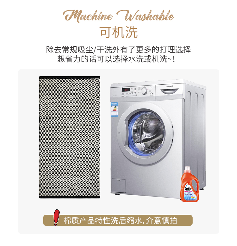 Ấn Độ nhập khẩu thảm phòng ngủ thảm dệt tay bông giường trước dải dày hình chữ nhật chân thảm - Thảm thảm trải sàn cao cấp