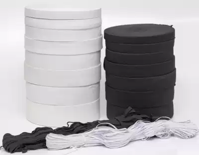 Household wide and thick black and white children's pants waist elastic band imported latex silk anti-aging durable bedding rubber band