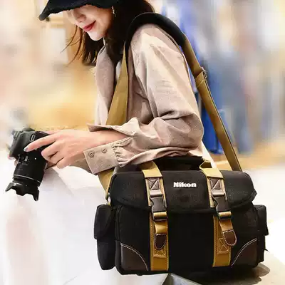 Nikon single-eye camera bag shoulder men and women canvas D850D800D810D610D7507200 outdoor photography bag
