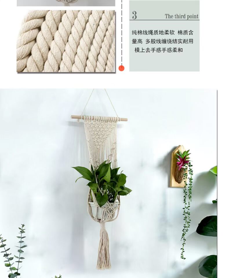 ins nordic gió handmade chậu vải tấm thảm treo treo giỏ túi lưới treo vải nền Bohemia - Tapestry thảm treo tường khổ lớn