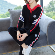 Designer sportswear Trendy Ocean Gas Ice Silk Two Sets Women Spring New Fashion Loose Casual Sports Suit Thin