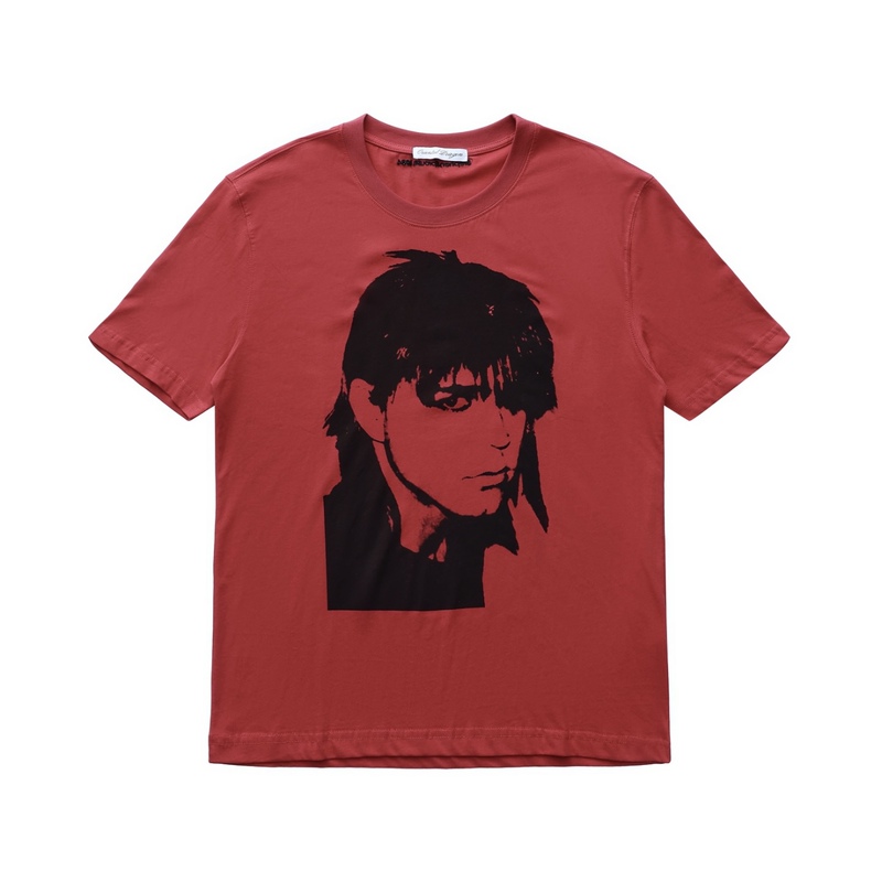 Oriental Dragon Sama Raf Simons Red Portrait Print Short Wide Archive Short-Sleeved Unisex Shirt
