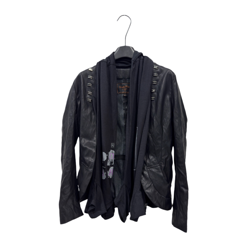 [Best Value for Money] Undercover06Ss t Show Collection Scarf-Studded Leather Jacket Archive