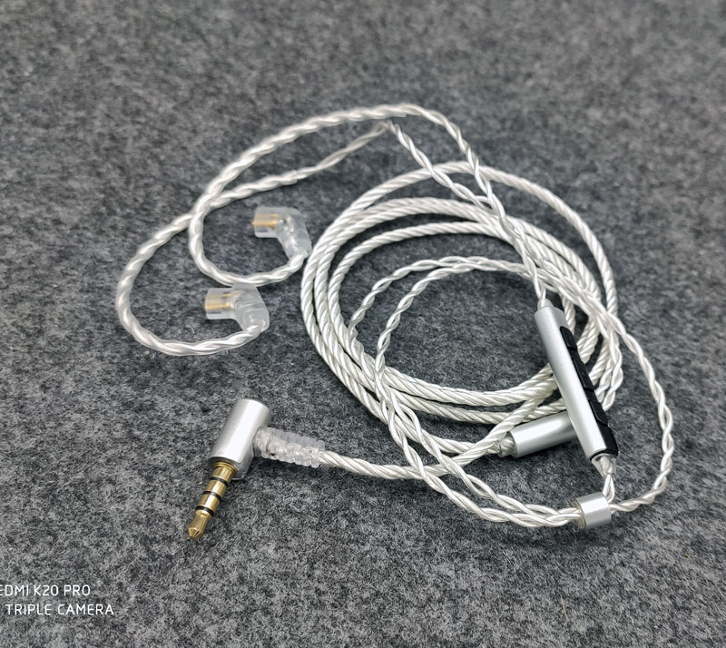 Fever Super Silver Wire with Wheat Upgrade Line Monocrystalline Copper Silver Headphone upgrade line MMCX upgrade line 0 78