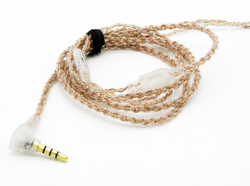 Single crystal copper stirring ear machine line with wheat headphone repair line DIY ear machine line