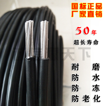 National standard household aluminum wire wire 4 6 10 16 25 square cable outdoor 2-core overhead outdoor anti-aging line