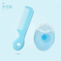 Силиконовая мягкая щетка+abs круглая голова (синий)