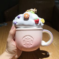 2019 Starbucks Cup summer limited new 14oz fruit Park mug with handle fruit cup lid