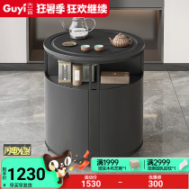 Fire Stones Qigong Fu Tea Several Tea Table Chairs Combined Small Family Type Home Modern Minima Balcony Multifunction Mobile Tea Car