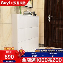 Ancient Yi ultra-thin shoe cabinet dustproof paint flip bucket shoe cabinet simple modern paint shoe cabinet large capacity upgrade