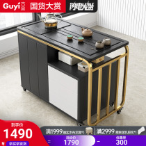 Mobile Tea Table Home Fire Stone Light Lavish Small Tea Desk Small Household Type Kongfu Tea A Few Nordic Balcony Multifunction Tea Car