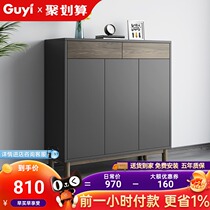 Solid Wood leg shoe cabinet home door large capacity storage cabinet entrance locker simple modern entrance hall cabinet