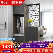 Multifunctional porch cabinet shoe cabinet integrated with dressing mirror shoe stool living room simple modern screen partition