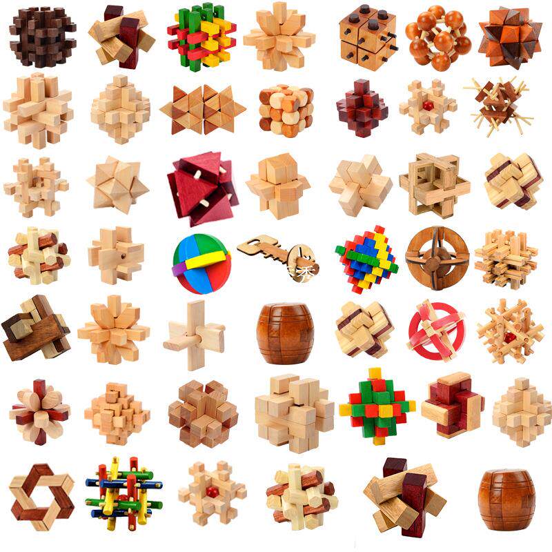 Design IQ Brain Teaser Wooden Interlocking 3D Wood Puzzles G