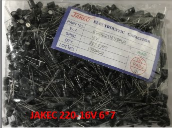 JAKEC brand new aluminum electrolytic capacitor 16V220UF 16V 220UF 6 * 7 1000PCS package = 38 5 yuan