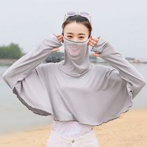 Summer sunscreen shawl female riding car mask face breathable mask neck protection electric car sunscreen clothes