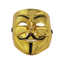 V-word plating mask V-word mask movie theme mask electroplating gold and silver V face V strange mask spot