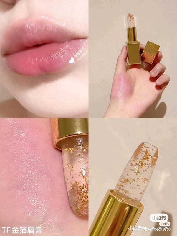Tom Ford Tf Gold Foil and Silver Foil Color-Changing Lip Balm 2022 Christmas Limited Edition Sparkling 24K Lipstick Tom Ford Tf Gold Foil and Silver Foil Color-Changing Lip Balm 2022 Christmas Limited Edition Sparkling 24K Lipstick