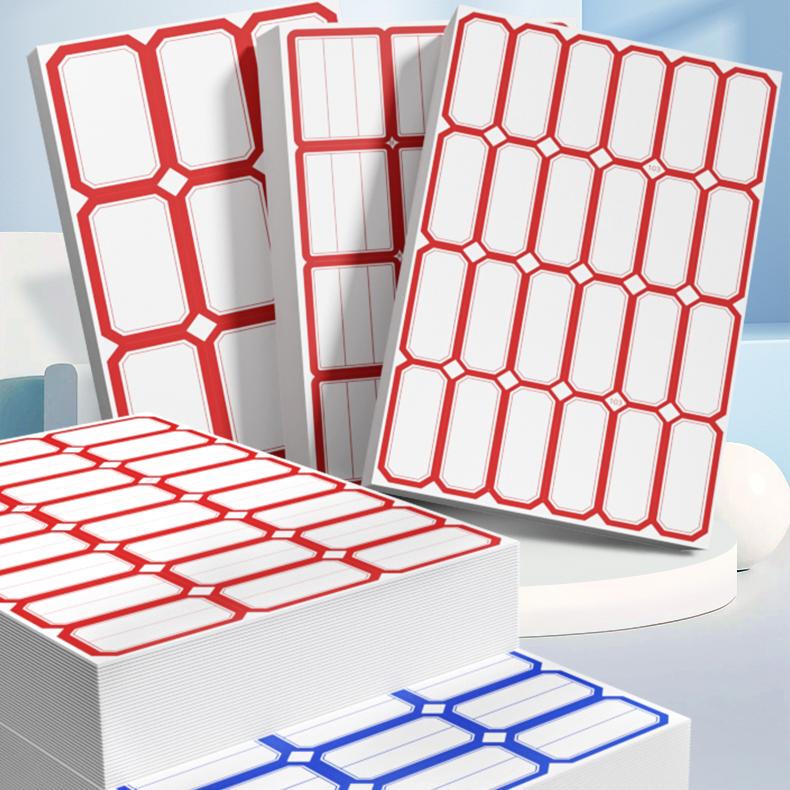 Self-Adhesive Label Paper Sticky Notes Price Classification Stickers Self-Adhesive Name Tags Name Stickers School Warehouse