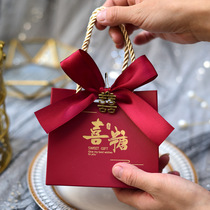 Wedding gift box portable festive creative engagement small large companion gift bag gift full moon candy bag high-end