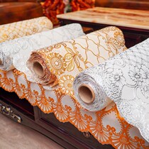 PVC tablecloth waterproof oil-proof anti-scalding disposable European-style bronzing TV cabinet cover rectangular bedside table plastic tablecloth