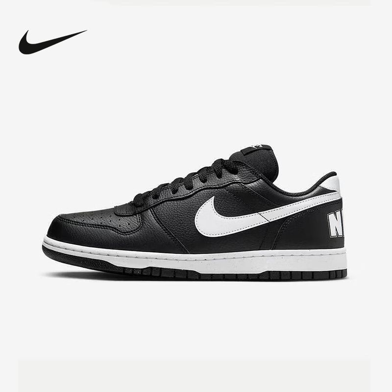 Nike Nike Men's Shoes Big Nike Low Black and White Retro Sneakers Lightweight Sports Shoes 355152-016
