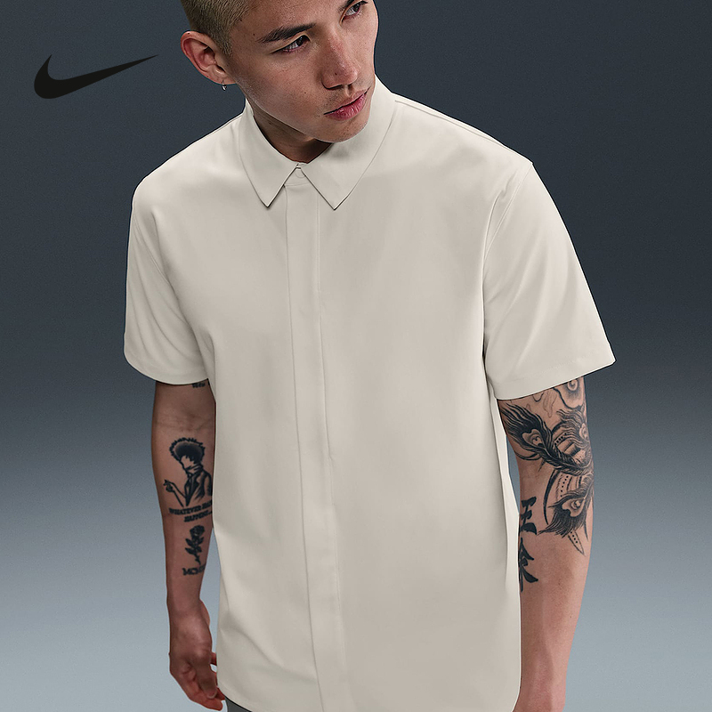 Nike Nike 24.7 Series Men's Quick-Drying Breathable Short-Sleeved Shirt Snap Button Top T-Shirt Summer Hq6959-133