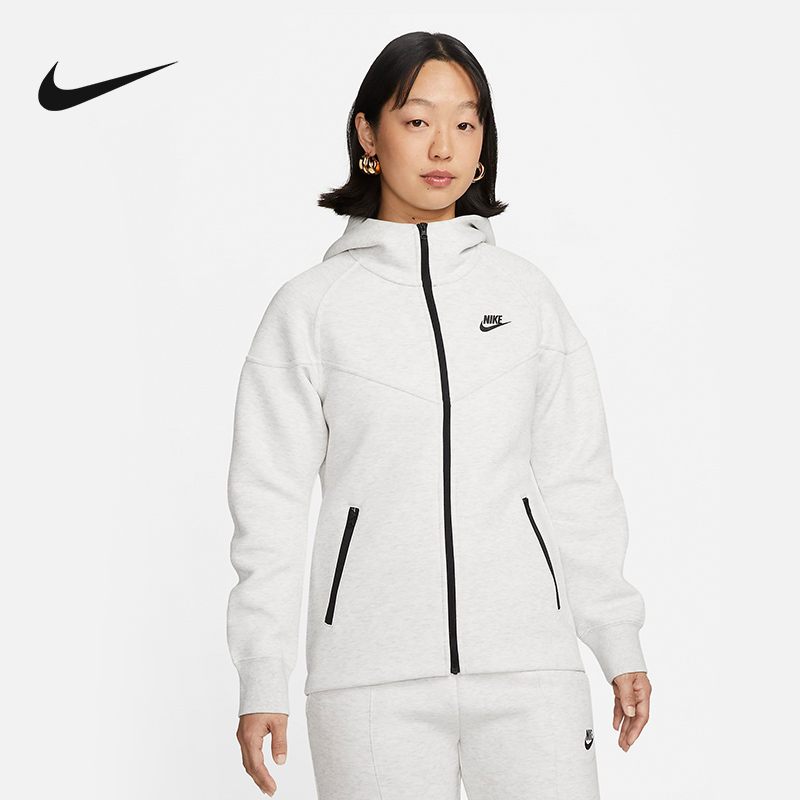 Nike Nike Women's New Autumn Outdoor Casual Training Knitted Hooded Sports Jacket Fb8339-013