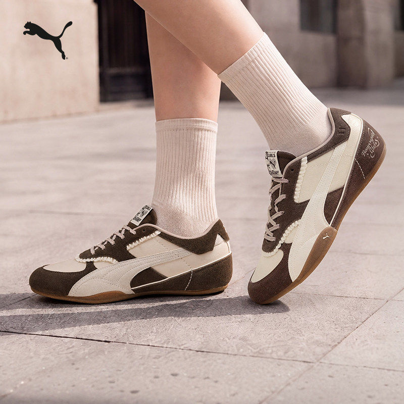 Puma X Powerpuff Girls Collaboration | Bella Thin-Soled Shoes Retro Brown Racing Shoes for Women Autumn 408841