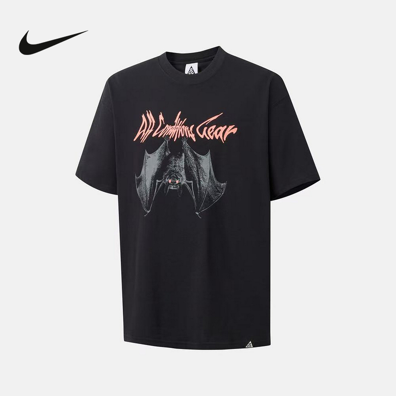 Nike Men's Short-Sleeved Top Summer Acg Dri-Fit Quick-Drying Breathable Bat Pattern T-Shirt Iu1648-010