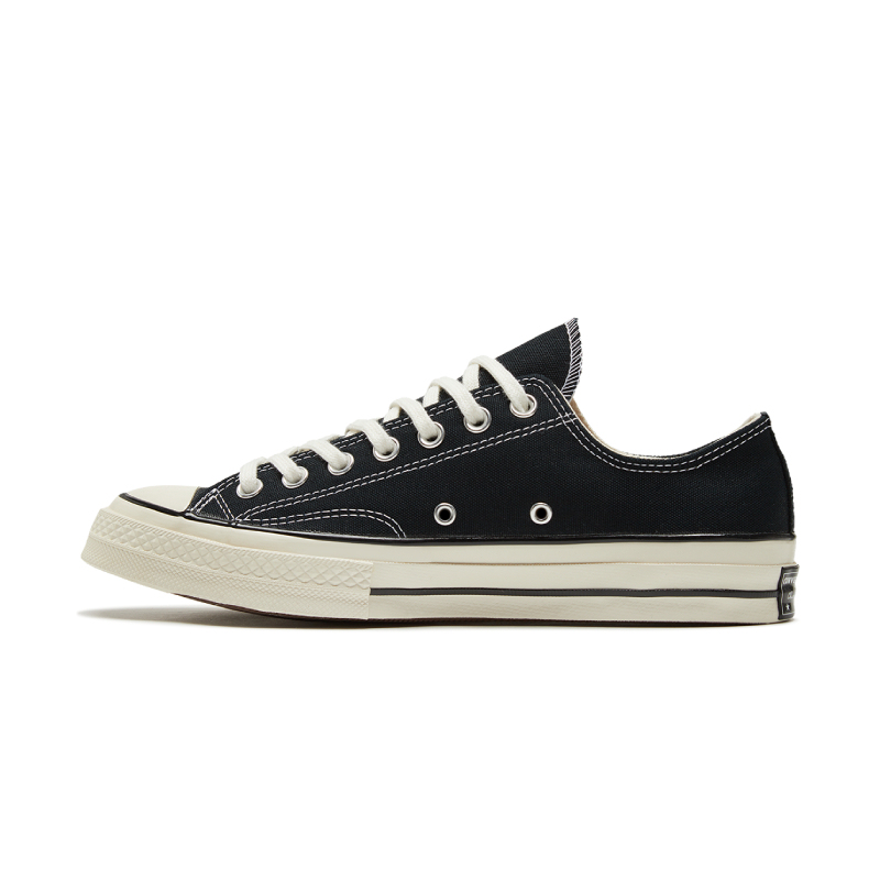 Converse Canvas Shoes for Men and Women 1970S Low-Top Classic Three-Star Logo Black Casual Sneakers 162058C