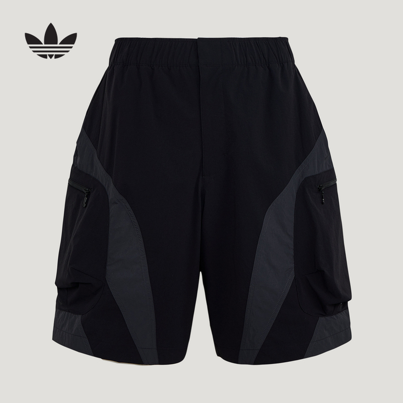 Adidas Adidas Trefoil Work Shorts 2026 Summer Men's Zipper Pocket Woven Shorts Le7346