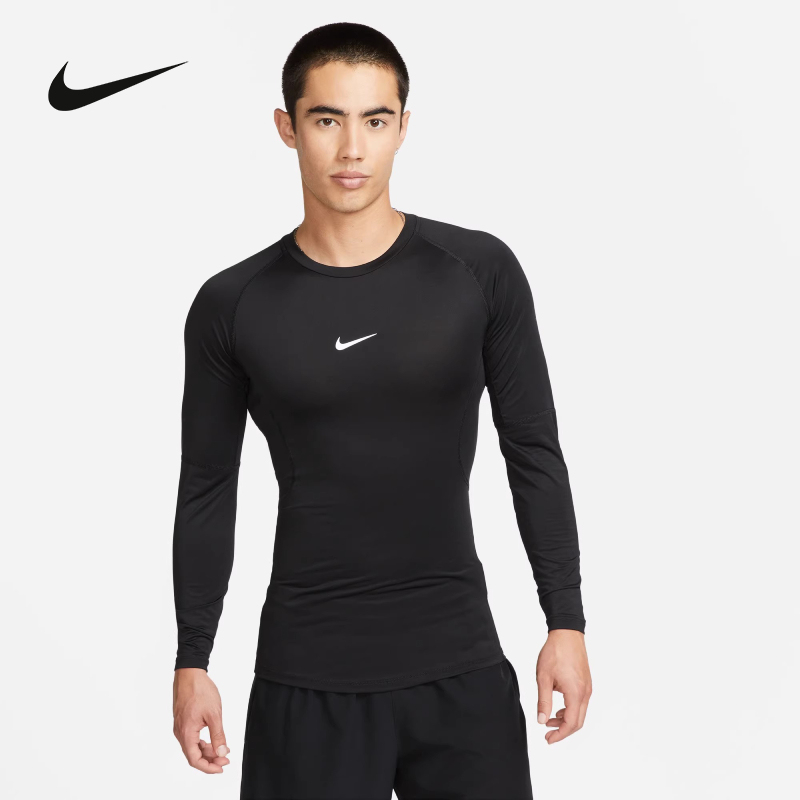 Nike Men's Running Training Tights Black Quick-Drying Fitness Clothing Long-Sleeved Sports Top Fb7920-010 Nike Men's Running Training Tights Black Quick-Drying Fitness Clothing Long-Sleeved Sports Top Fb7920-010