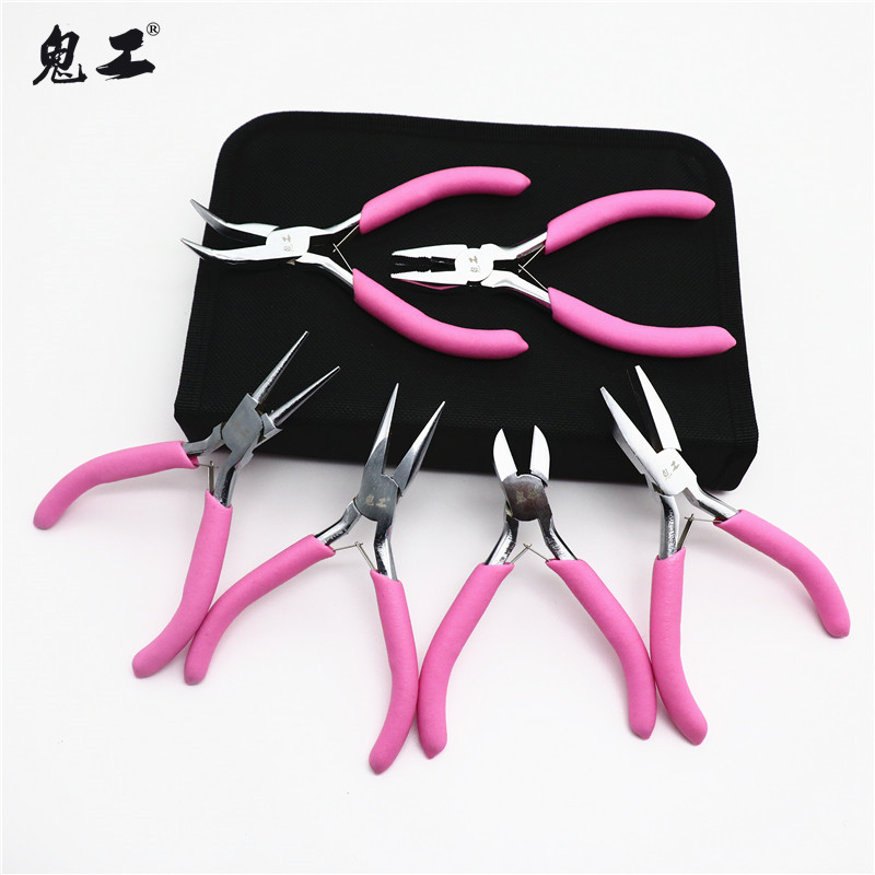 Ghost Worker Handmade Pliers Ornament Pliers Round Mouth Pliers Mini Pliers DIY Winding String Beads Tool Sharp Mouth Pliers Hand Jewel Pliers