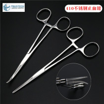 Imported hemostatic forceps medical stainless steel elbow straight head surgical forceps pet special plucking forceps vascular forceps cupping forceps