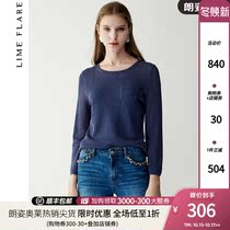 (Shopping mall same model) Autumn Rhine 2020 Autumn new long sleeve hollow knit womens thin sling two-piece net hole