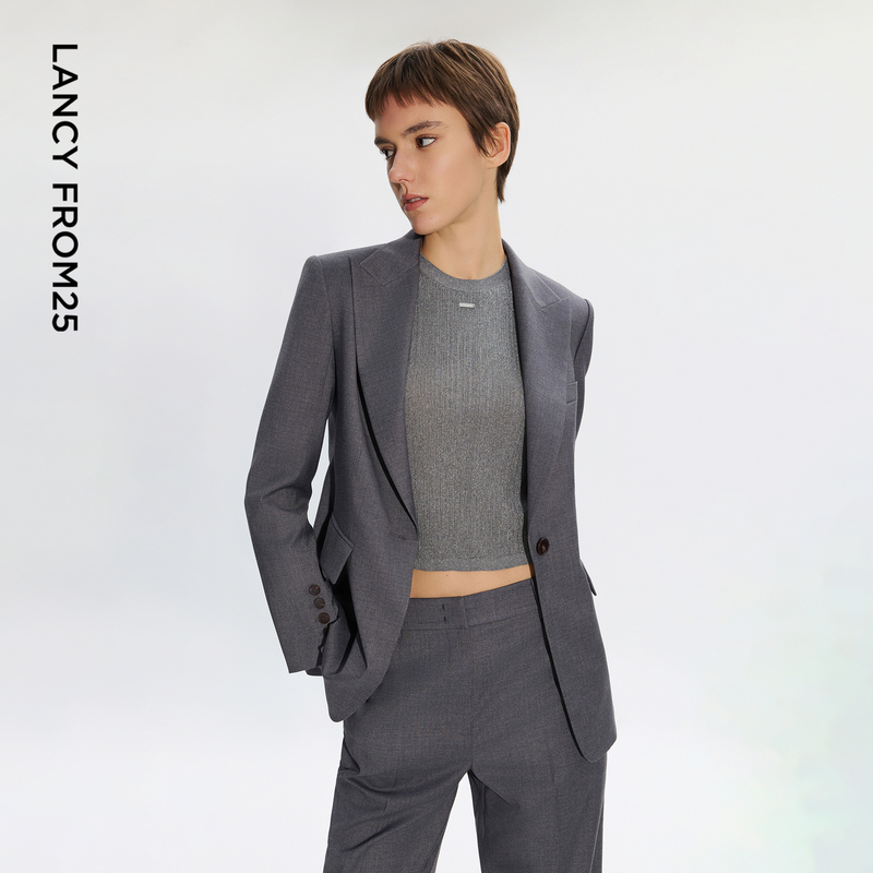 Langzi 25 Notch Lapel Blazer, High-End, Light Business, Commuting, Fashionable, Versatile, Elegant, Spring and Autumn Suit Langzi 25 Notch Lapel Blazer, High-End, Light Business, Commuting, Fashionable, Versatile, Elegant, Spring and Autumn Suit