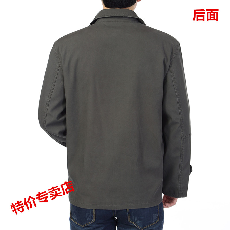 Áo khoác nam mùa xuân và mùa thu Áo khoác cho nam trung niên Áo choàng cotton cho nam trung niên áo rét nam