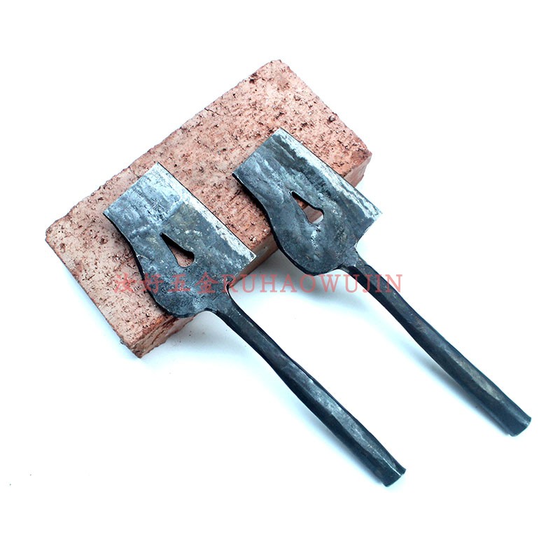 Blacksmith hand forged spring steel brick knife old one-sided thickness knife building mud wall artifact