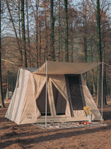 Three Small Donkey Retro Spring Day Account Exposed Battalion Large Thickened Rain Protection Portable Cotton Cloth Spring Tent Camping Tent