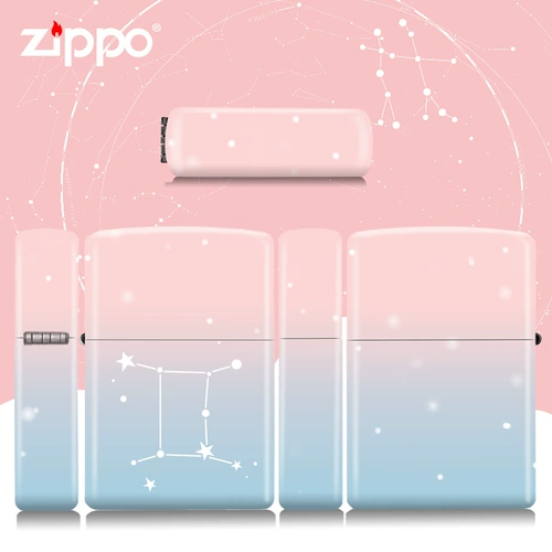 zippo Оригинальная зажигалка, знаки зодиака, градиент, официальный продукт, популярно в интернете