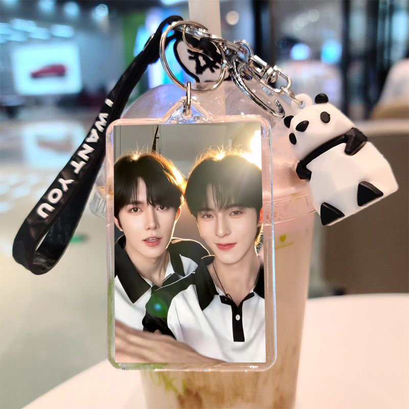 Envy the Huangxing Qiu Dingjie Keychain with Double-Sided Pictures, DIY Creative Gift, Backpack Pendant