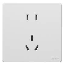 Chint K3E matte switch socket matte panel 86 type wall concealed home five-hole 16a elegant white