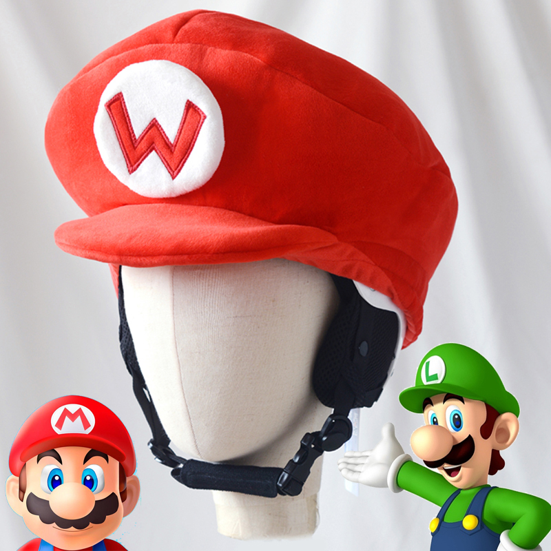 Cos Large Mario and Luigi Brother Hats Can Be Worn over Ski Helmets, Suitable for Everyday Skiing, Model H128