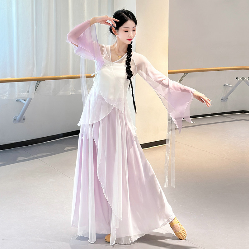古典舞服装女飘逸渐变身韵纱衣裙裤练功服艺考套装,演绎东方美学的极致浪漫!-古典舞服-淘宝好物网