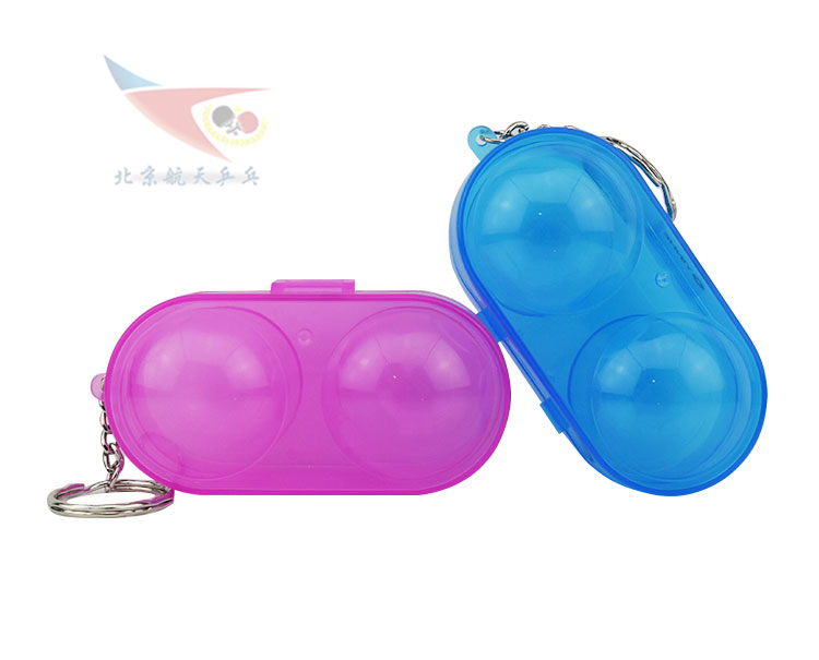 Hàng không vũ trụ Bắc Kinh Ping Pong Galaxy 9999 Hộp bóng bàn Hộp nhựa Bóng bàn Hộp bóng treo Chuỗi có thể giữ 2 quả bóng vợt bóng bàn cao cấp